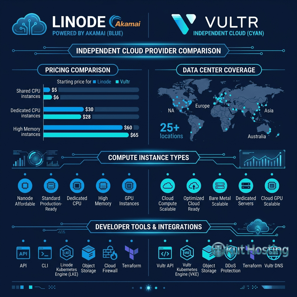 Linode vs Vultr - Independent Cloud Provider Comparison - Featured Image